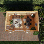 Sherwood Rufford 5m x 3m Insulated Garden Room - White UPVC