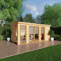Sherwood Rufford 5m x 3m Insulated Garden Room - Oak UPVC