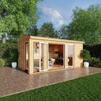 Sherwood Rufford 5m x 3m Insulated Garden Room - Oak UPVC