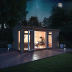 Sherwood Rufford 5m x 3m Insulated Garden Room - Oak UPVC