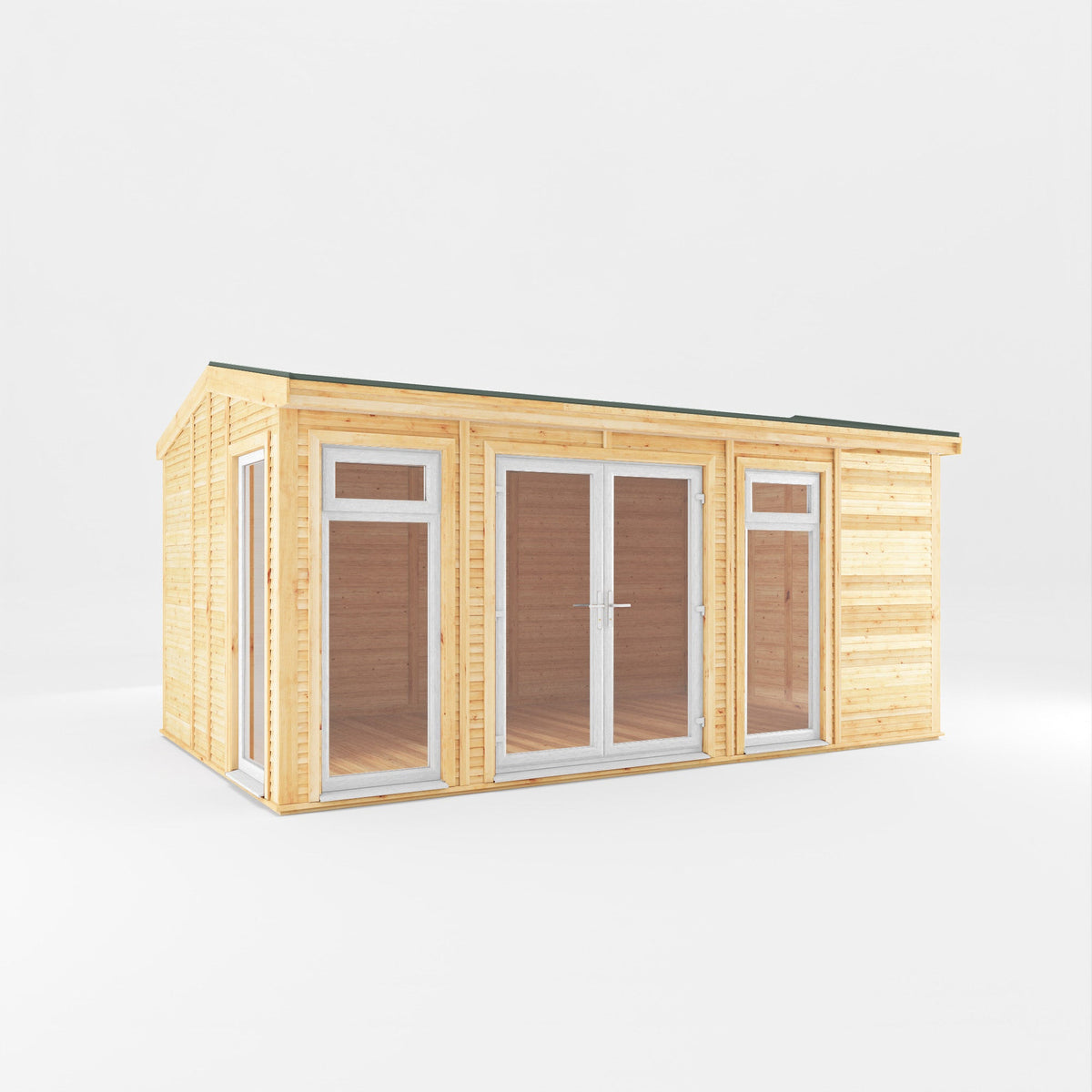 Sherwood Rufford 5m x 3m Insulated Garden Room - White UPVC