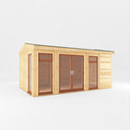 Sherwood Rufford 5m x 3m Insulated Garden Room - Oak UPVC