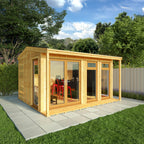 Sherwood Thoresby 4m x 3m Insulated Garden Room - (UPVC Windows & Doors) - Oak