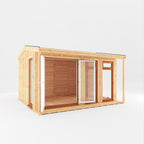 Sherwood Thoresby 4m x 3m Insulated Garden Room - (UPVC Windows & Doors) - Oak