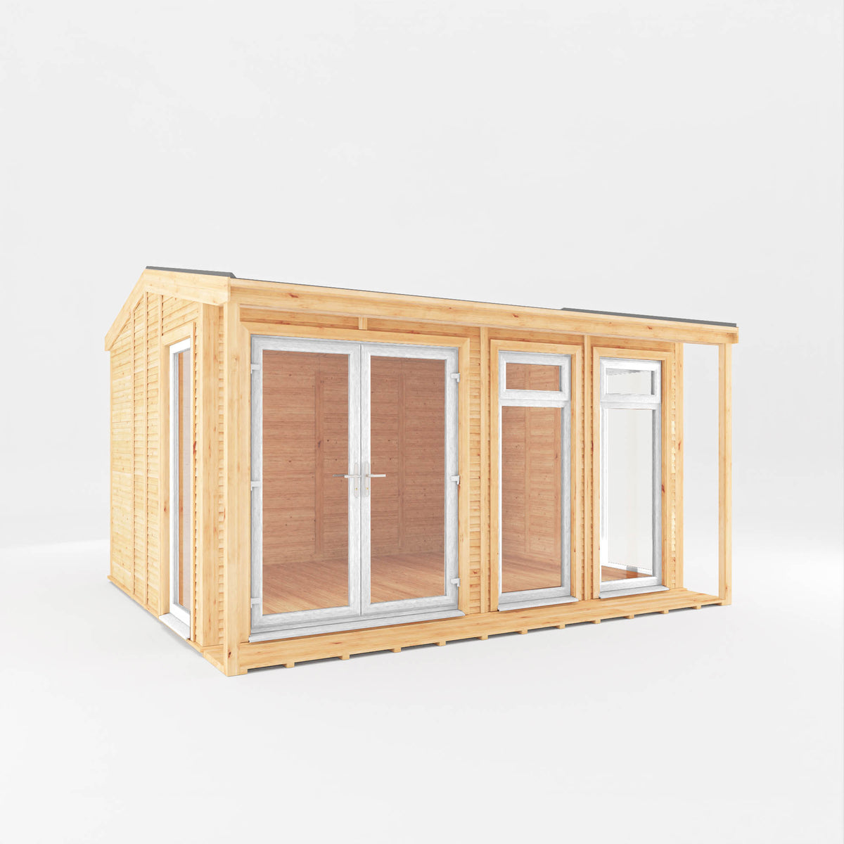 Sherwood Thoresby 4m x 3m Insulated Garden Room - (UPVC Windows & Doors) - White