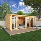 Sherwood Thoresby 5m x 3m Insulated Garden Room - (UPVC Windows & Doors) - Grey