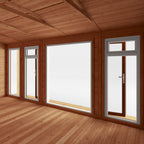 Sherwood Thoresby 5m x 3m Insulated Garden Room - (UPVC Windows & Doors) - Oak