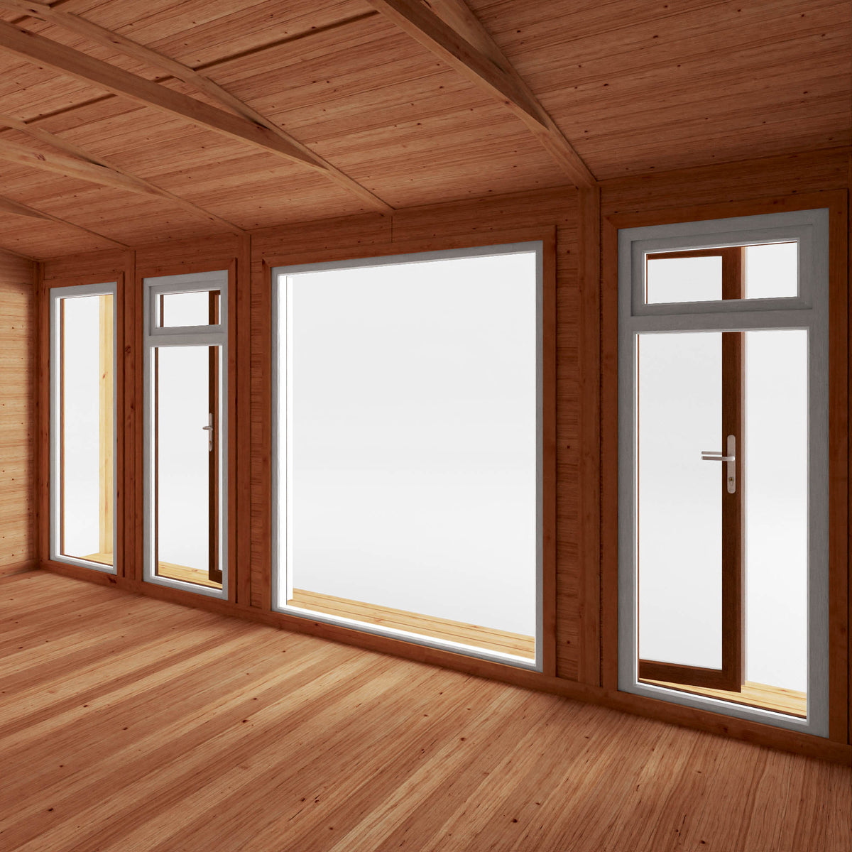 Sherwood Thoresby 5m x 3m Insulated Garden Room - (UPVC Windows & Doors) - Oak
