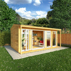 Sherwood Thoresby 5m x 3m Insulated Garden Room - (UPVC Windows & Doors) - White